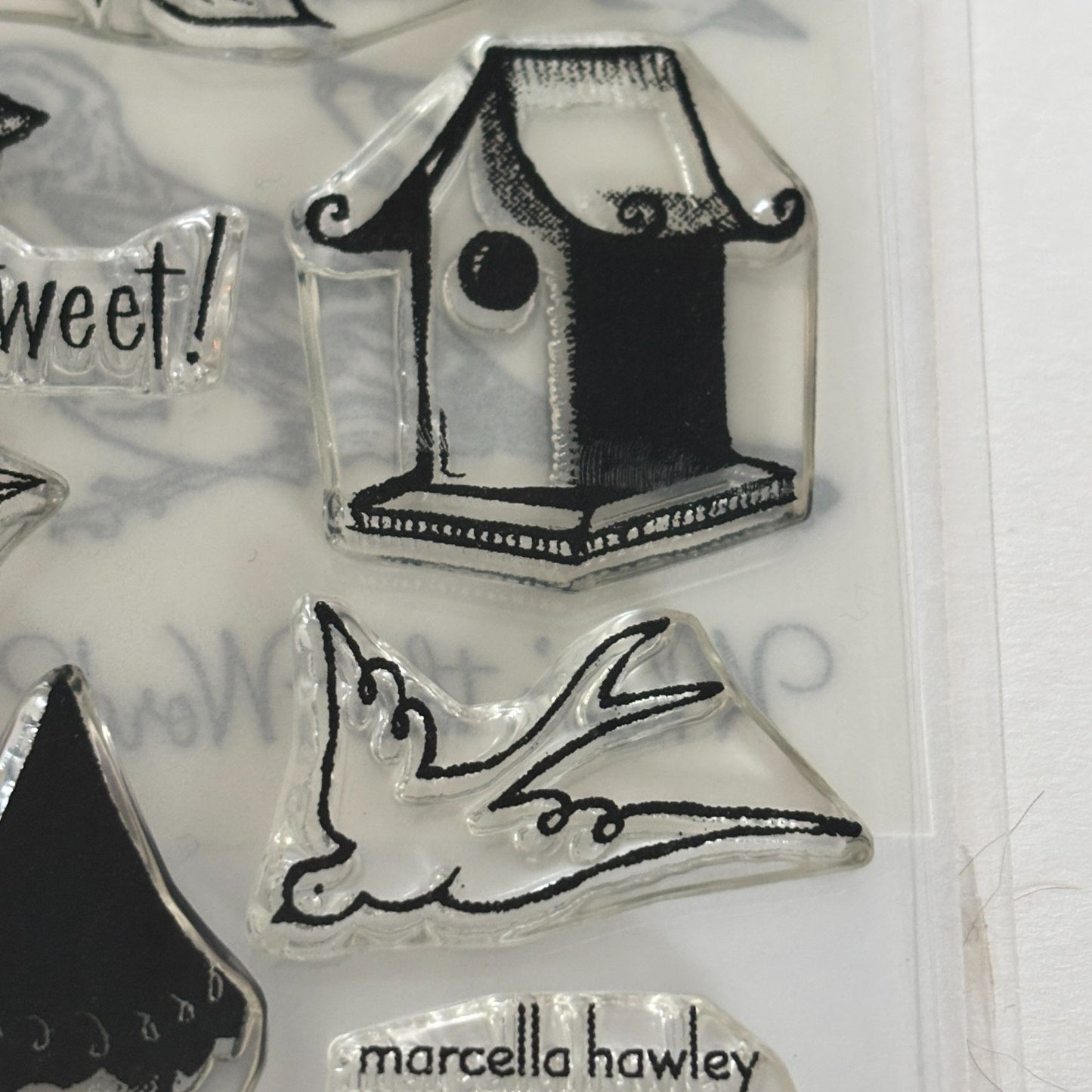 Flourishes Clear Stamps Set Home Tweet Home Birdhouse Birds Cardmaking House Nature Spring Tree