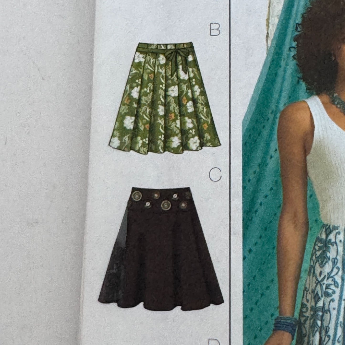 Butterick Sewing Pattern B4686 Pleated Skirt Six Sew Easy Y2K Pleats 6-12 Uncut Skirts