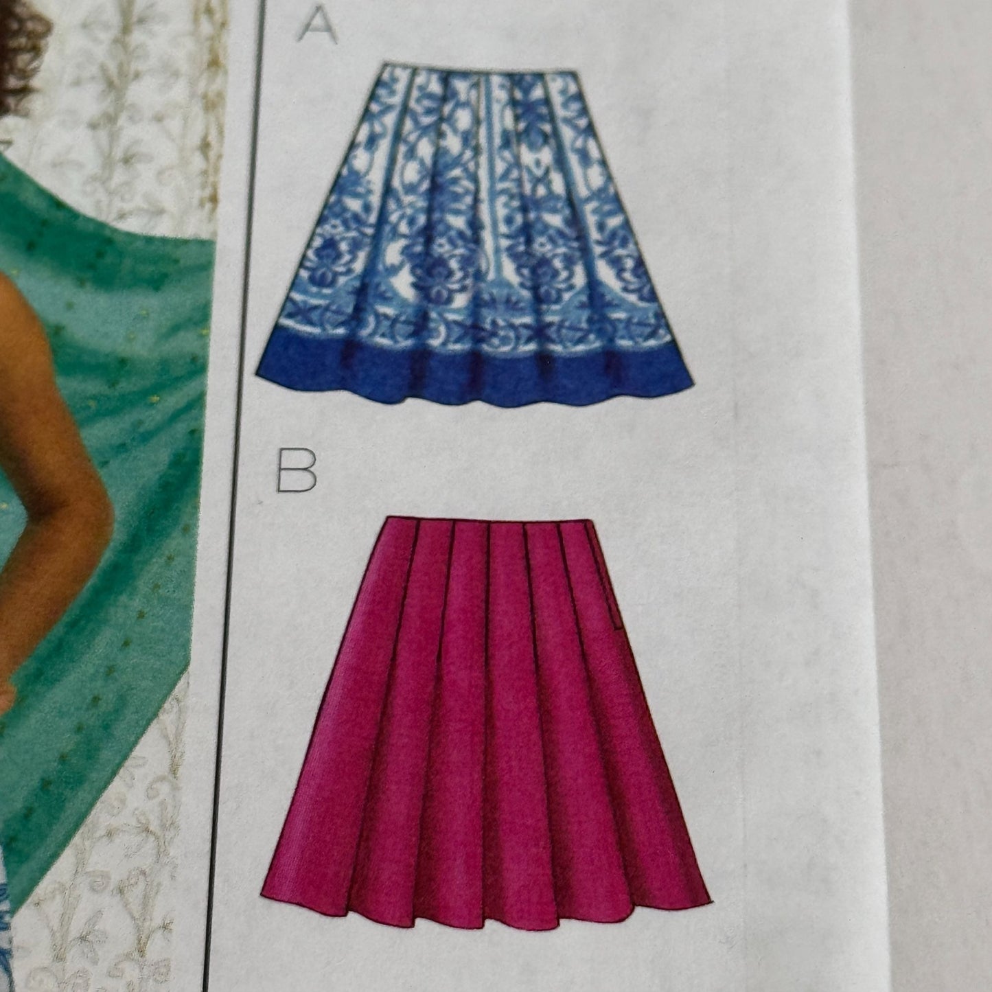 Butterick Sewing Pattern B4686 Pleated Skirt Six Sew Easy Y2K Pleats 6-12 Uncut Skirts
