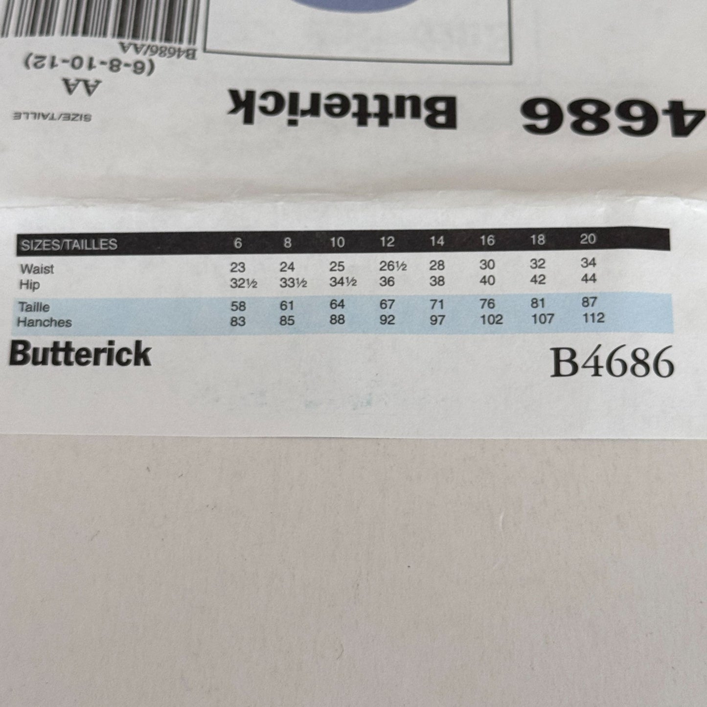 Butterick Sewing Pattern B4686 Pleated Skirt Six Sew Easy Y2K Pleats 6-12 Uncut Skirts
