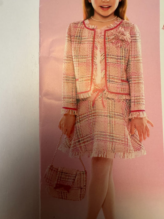 Simplicity New Look Sewing Pattern 6506 Girls Power Suit Jacket Skirt Purse 3-8
