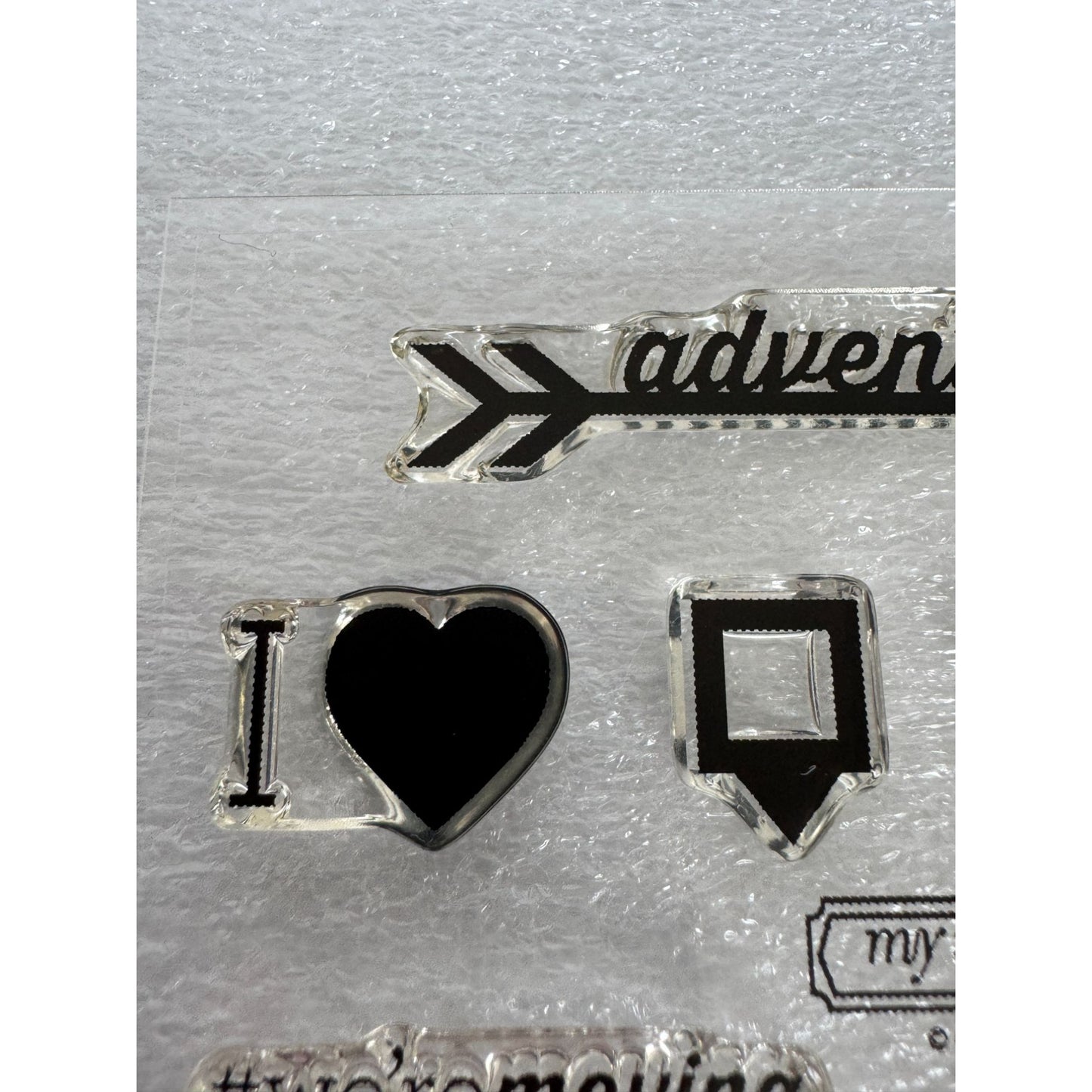 CTMH My Acrylix Acrylic Stamp Set B1494 Hit the Road Trip Moving Vacation Trip