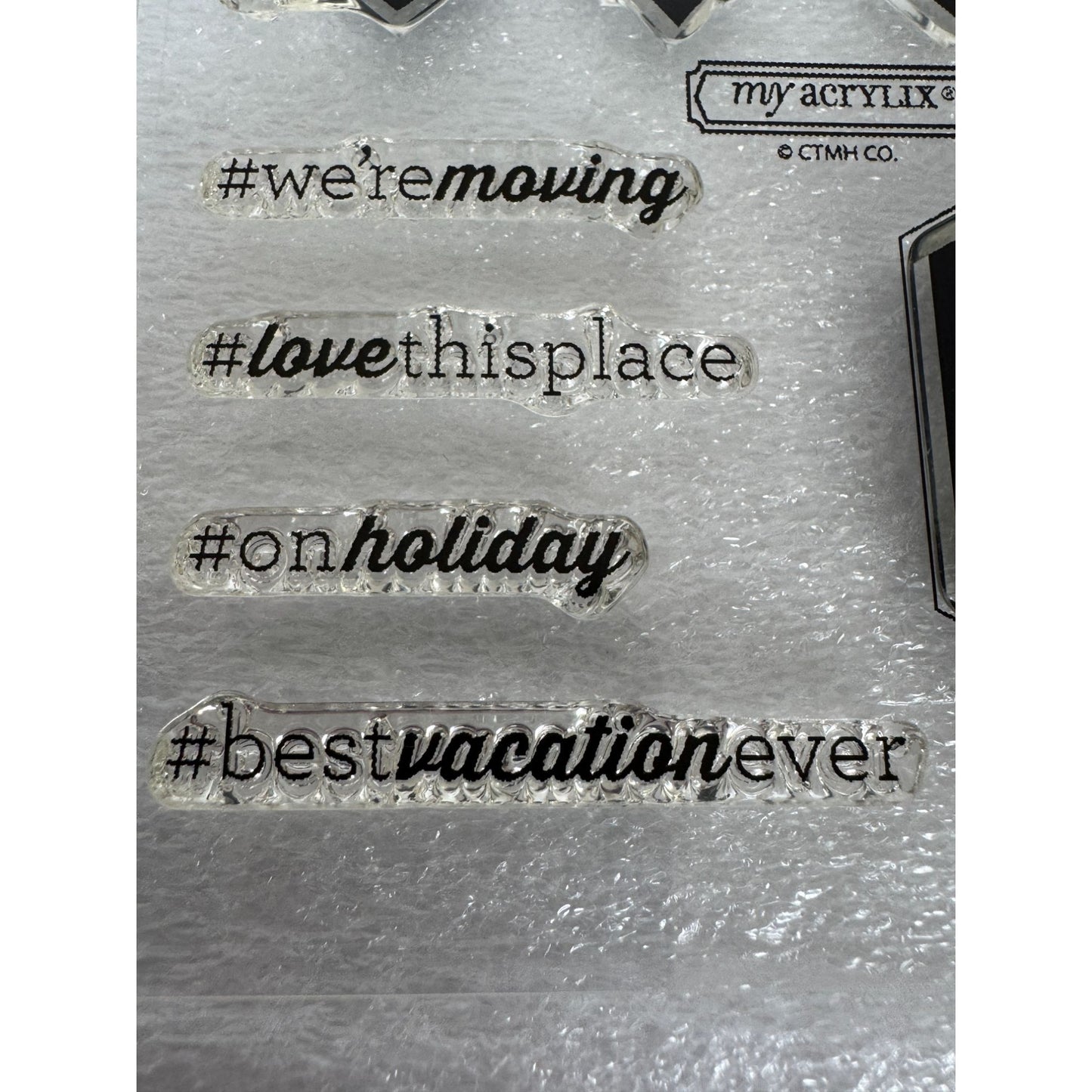 CTMH My Acrylix Acrylic Stamp Set B1494 Hit the Road Trip Moving Vacation Trip