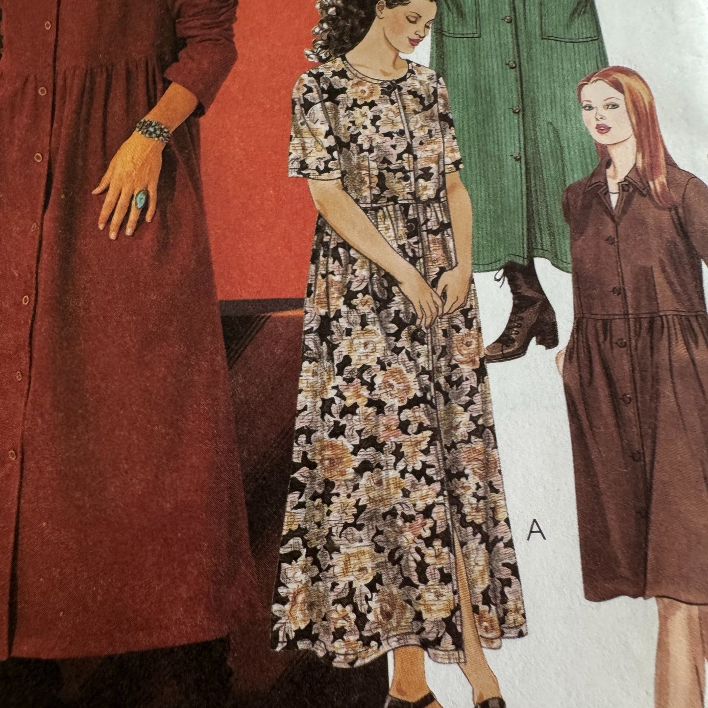 McCalls Sewing Pattern 2985 Womens Dress Easy Front Button Plus Size 18W-24W UC