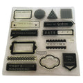 CTMH Acrylic Stamp Set Just Saying Date Polka Dots Chevron Shape Word My Acrylix
