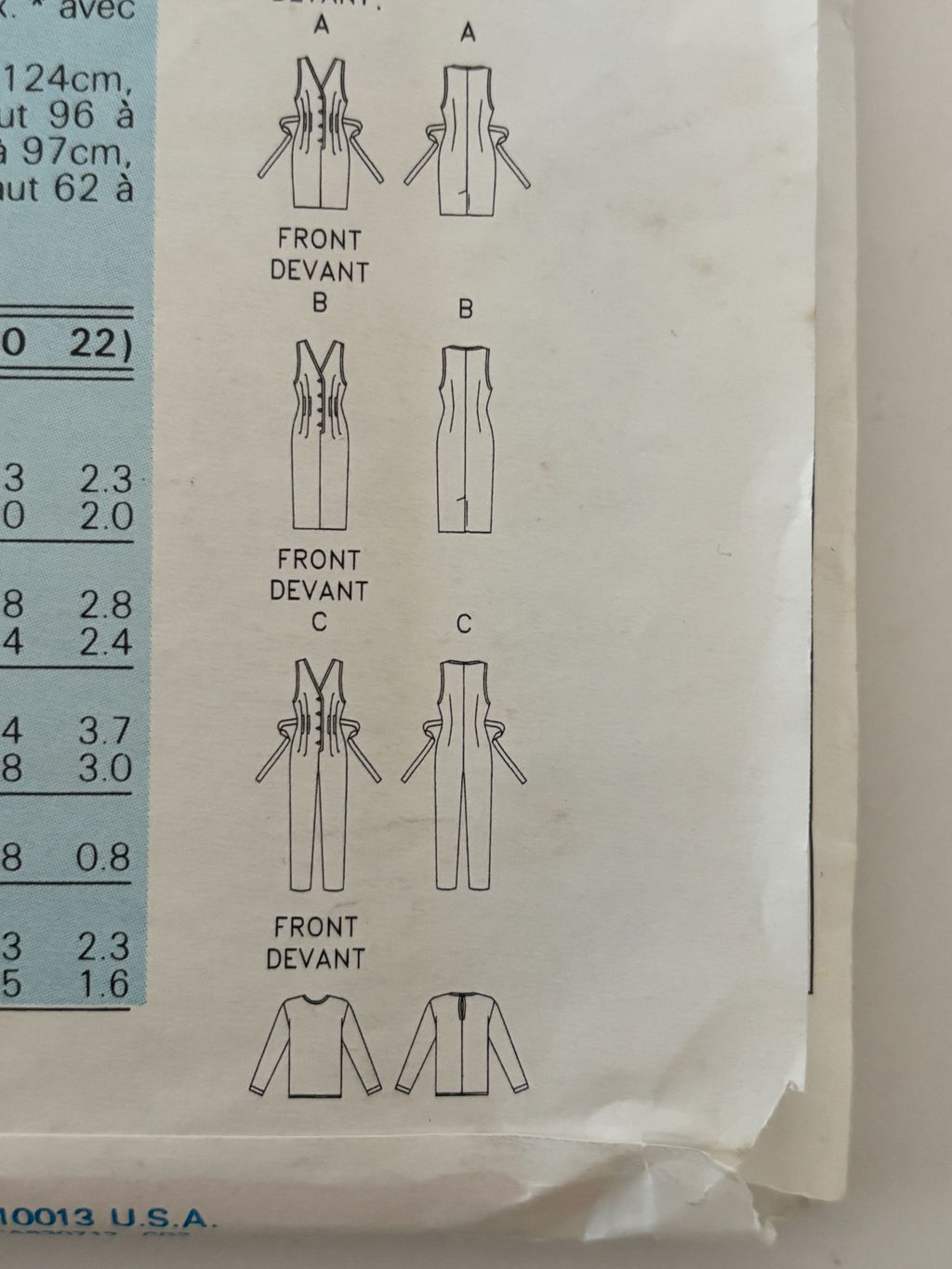 Butterick Sewing Pattern 6467 Jumpsuit Jumper Top 90s Minimalist 6 8 10 Uncut