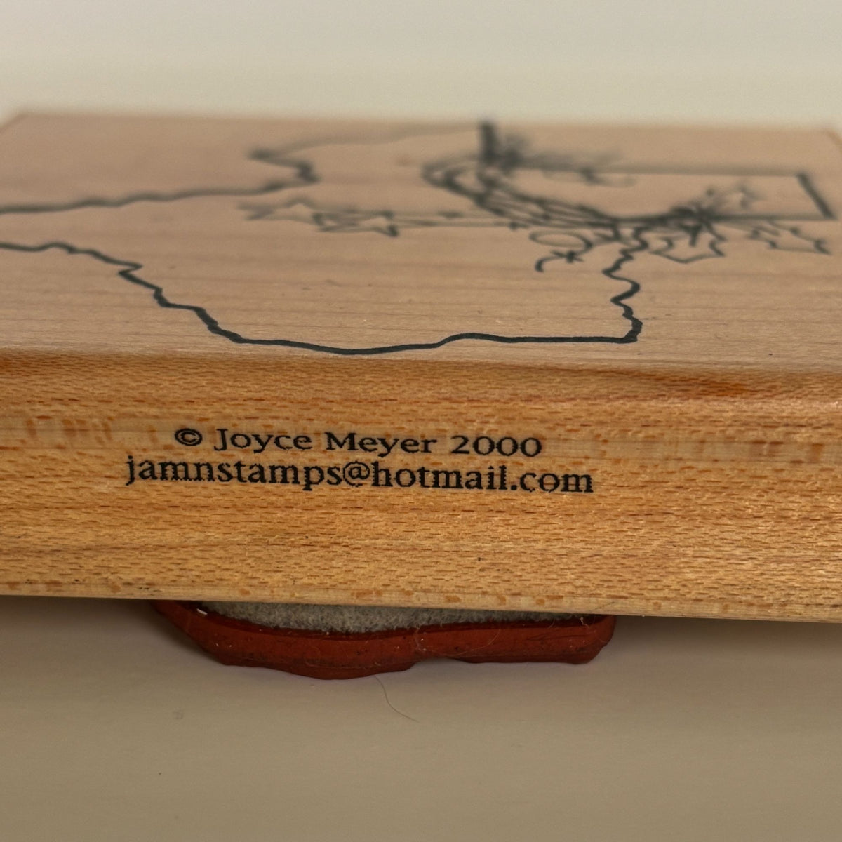 Joyce Meyer Rubber Stamp TX Christmas Texas State Holiday Cardmaking Lone Star Barbed Wire