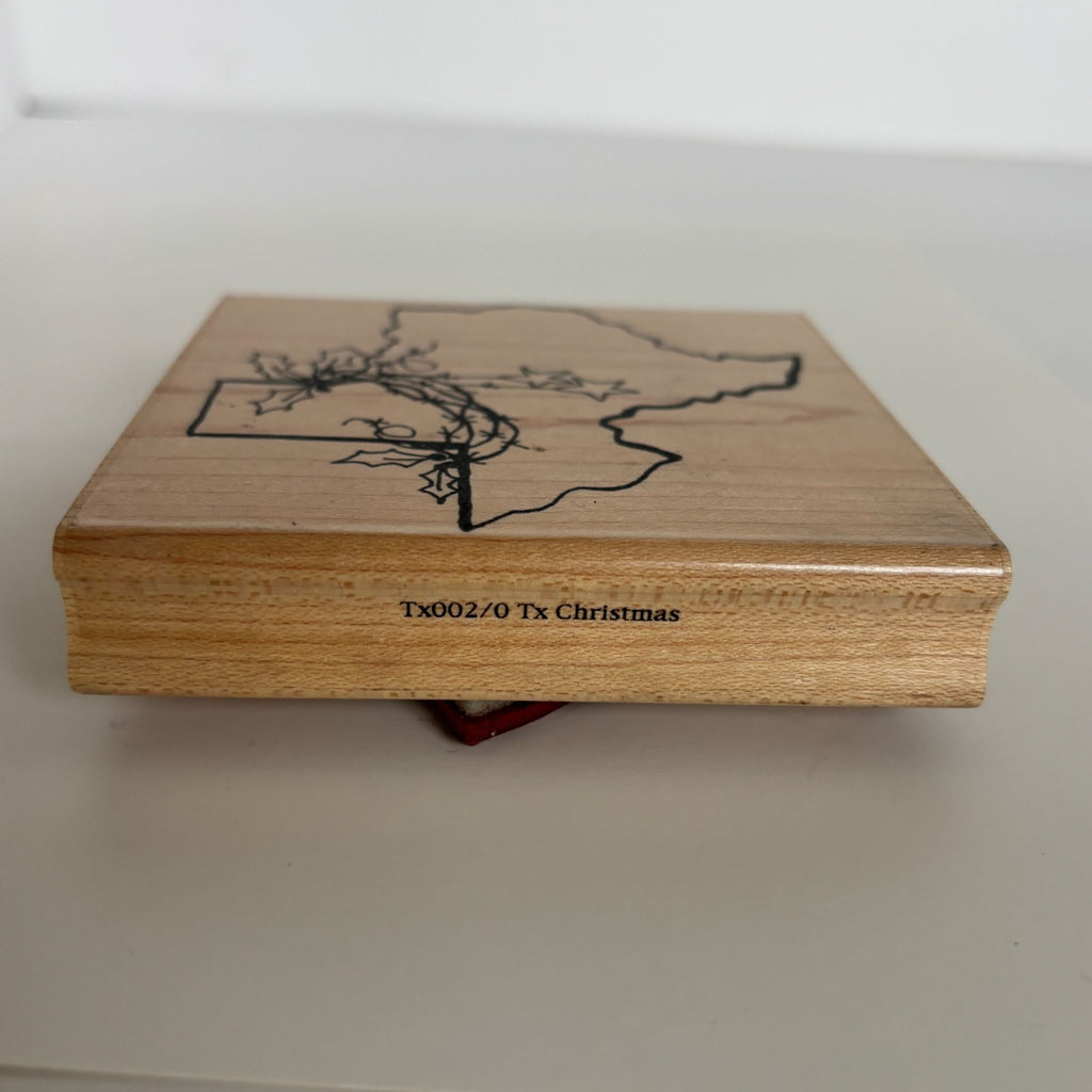 Joyce Meyer Rubber Stamp TX Christmas Texas State Holiday Cardmaking Lone Star Barbed Wire