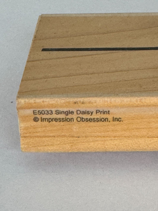 Impression Obsession Rubber Stamp Single Daisy Print Spring Garden Card Making