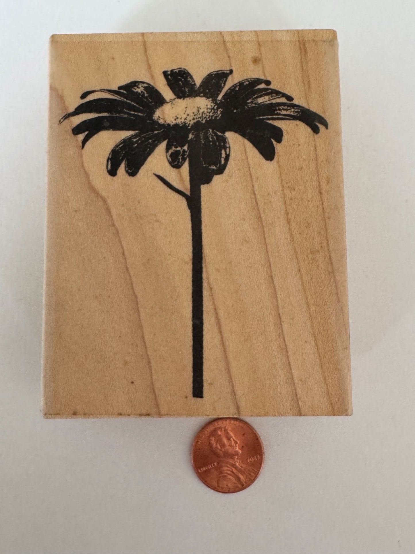 Impression Obsession Rubber Stamp Single Daisy Print Spring Garden Card Making
