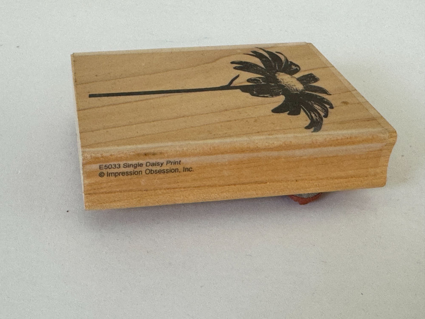 Impression Obsession Rubber Stamp Single Daisy Print Spring Garden Card Making