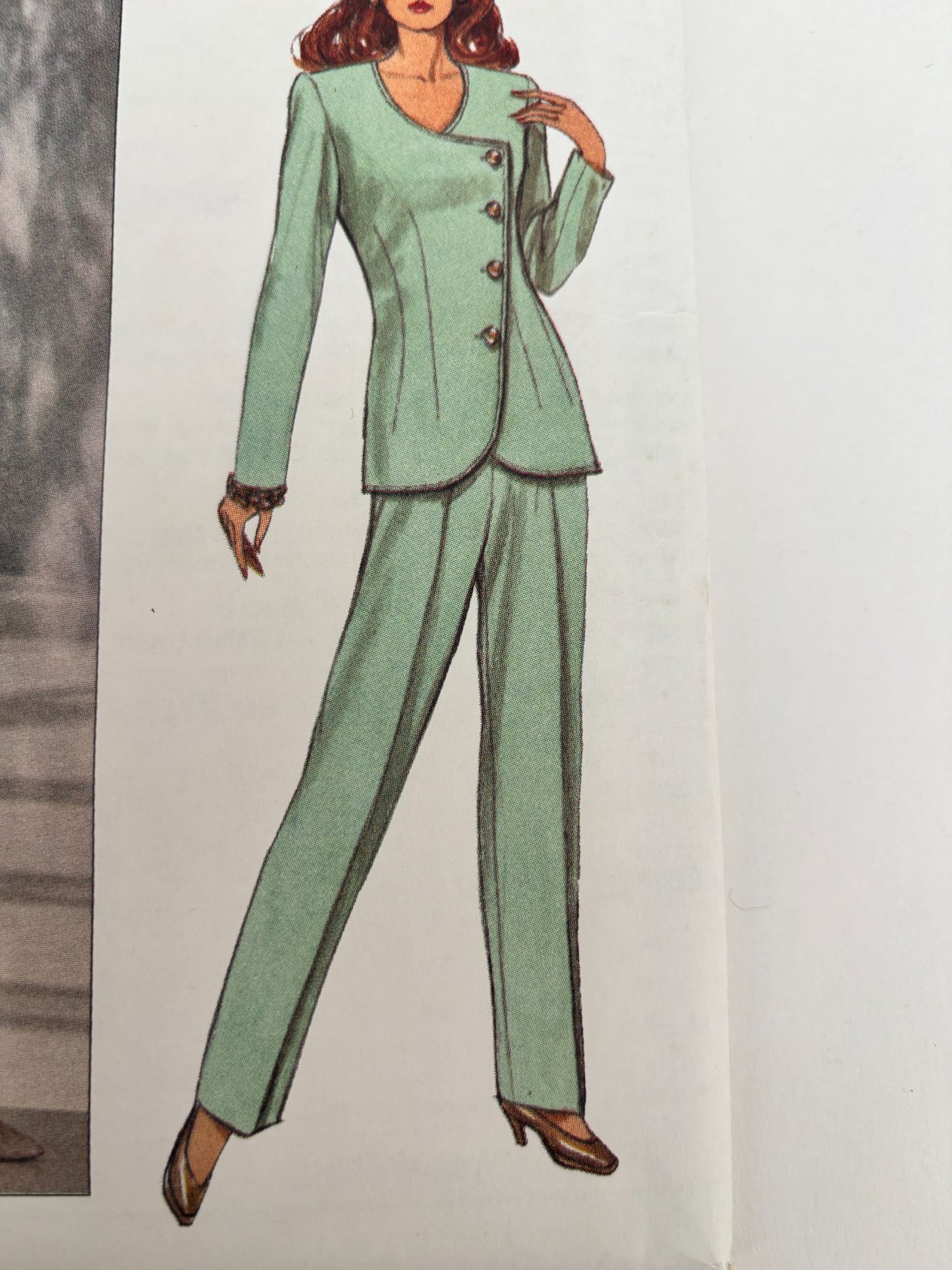 Butterick Sewing Pattern 6617 Jacket Pants Vintage 90s Power Suit 18 20 22 Uncut