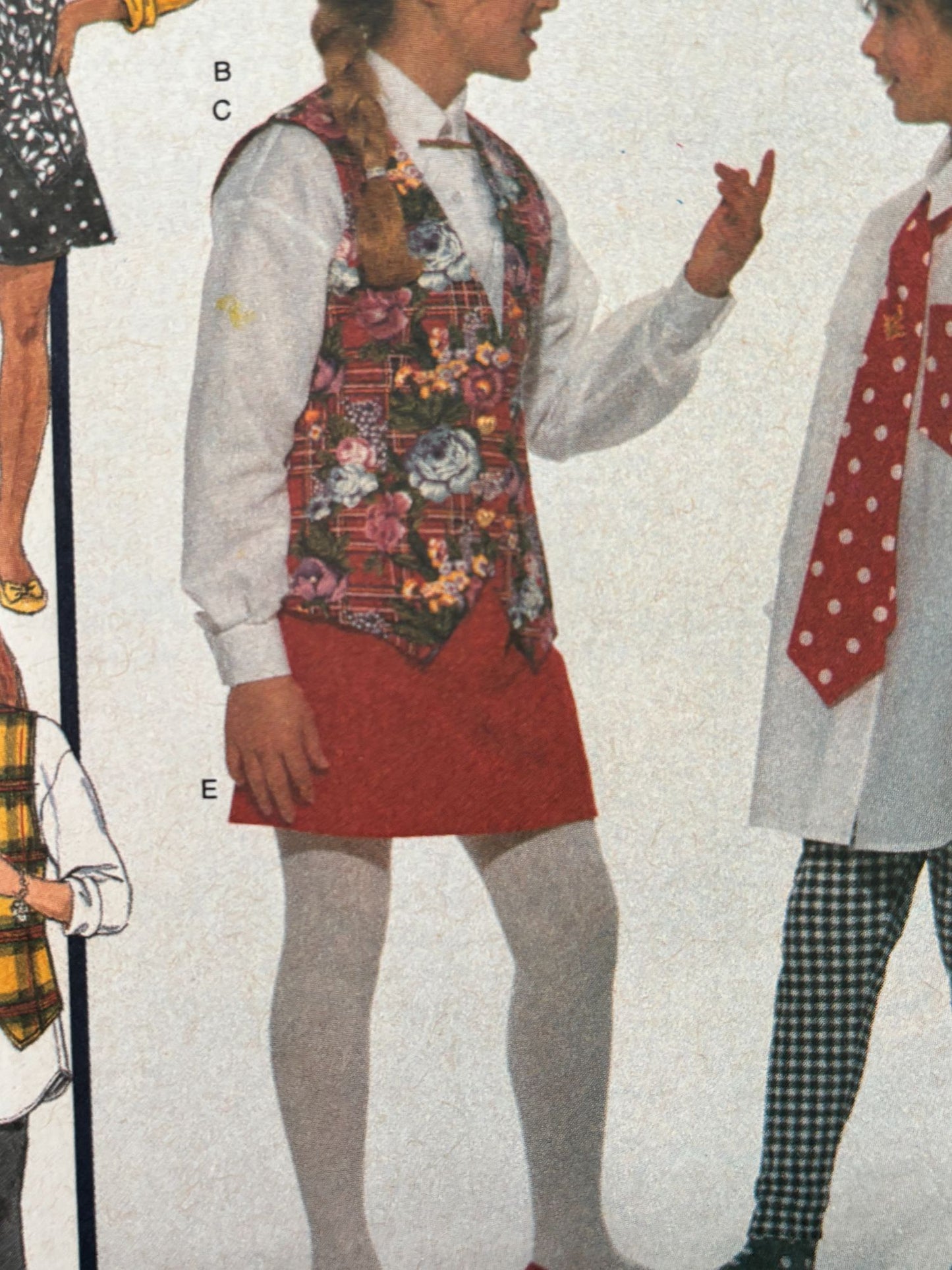 Butterick Sewing Pattern 6362: Girls' Vest, Shirt, Skirt, Shorts, Leggings and Tie