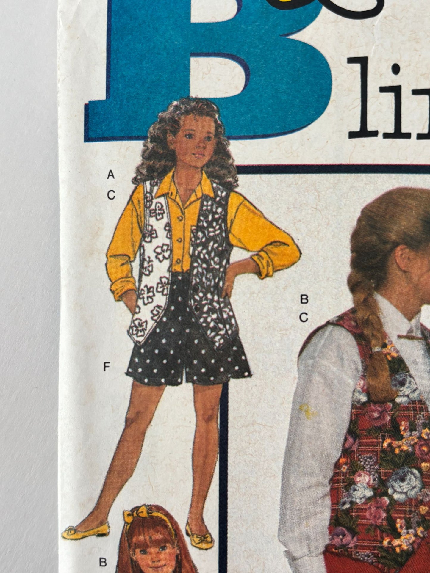 Butterick Sewing Pattern 6362: Girls' Vest, Shirt, Skirt, Shorts, Leggings and Tie