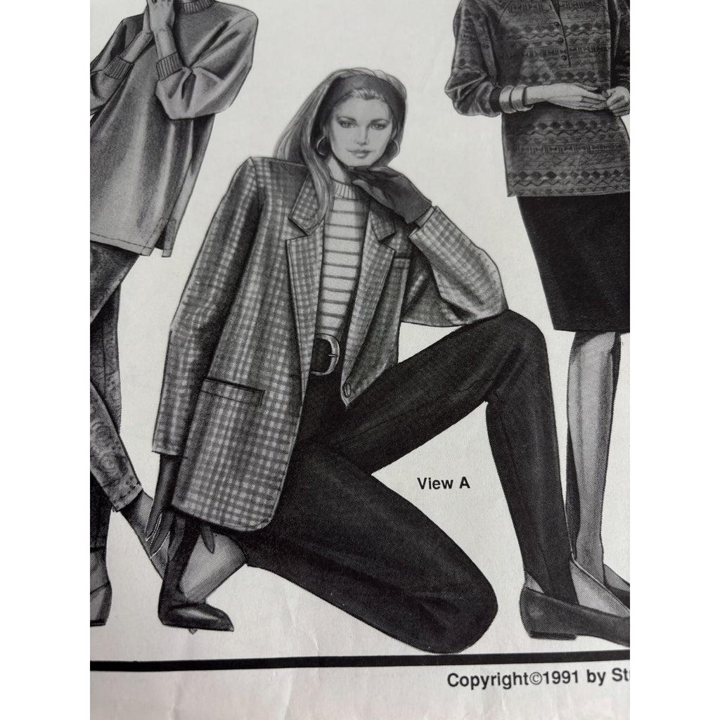 Stretch and Sew Sewing Pattern 718 Stretch Slim Fit Stirrup Pants Straight Skirt