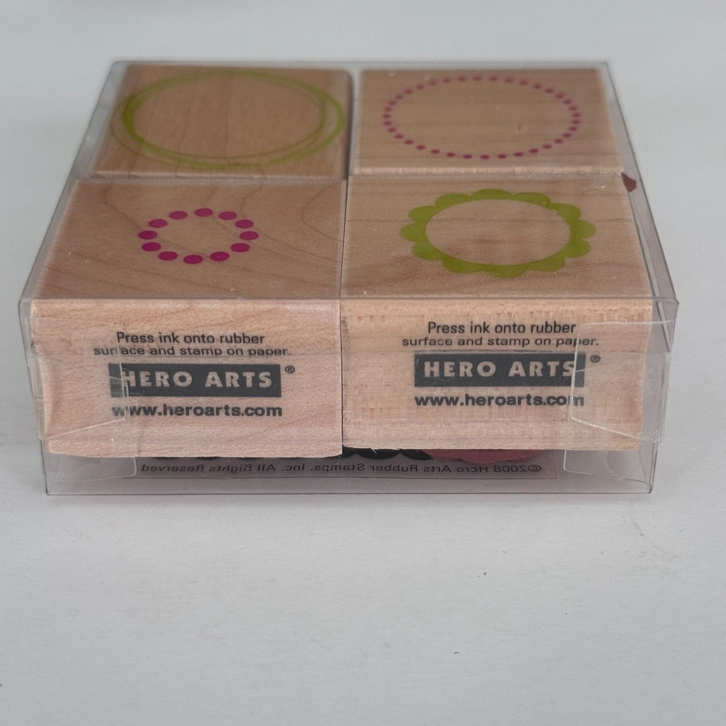 Hero Arts Rubber Stamp Layering Circles Set Tiny Dot Scalloped Circle Cardmaking Craft Shapes