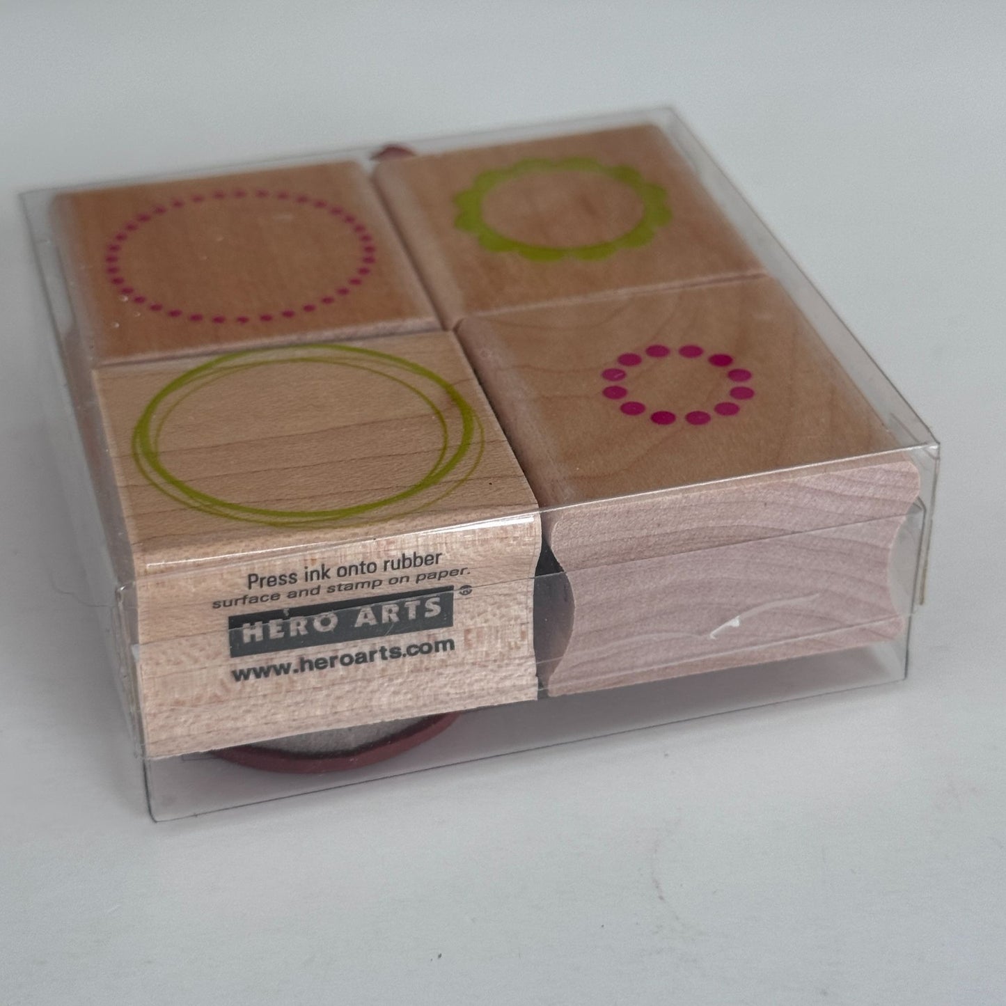 Hero Arts Rubber Stamp Layering Circles Set Tiny Dot Scalloped Circle Cardmaking Craft Shapes