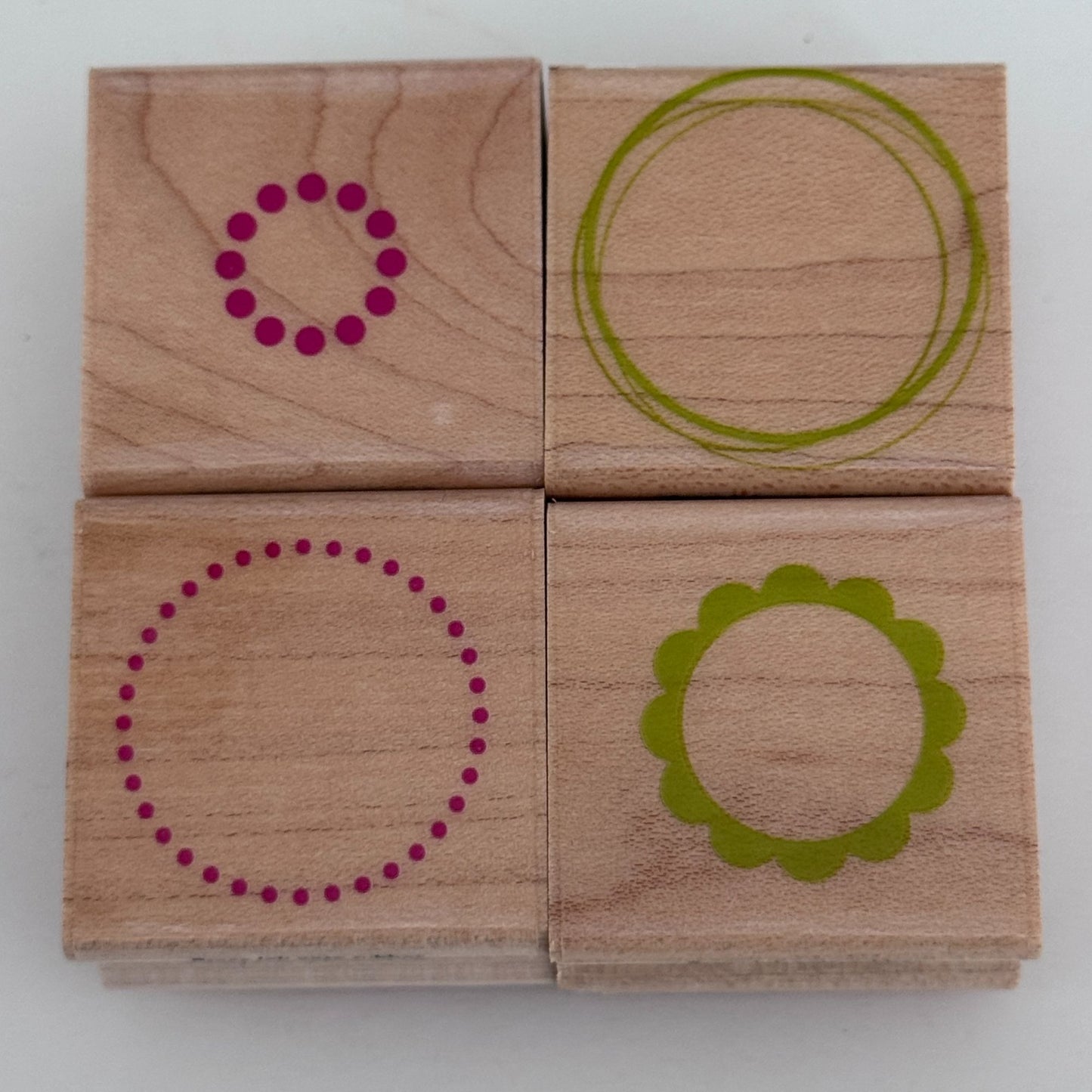 Hero Arts Rubber Stamp Layering Circles Set Tiny Dot Scalloped Circle Cardmaking Craft Shapes