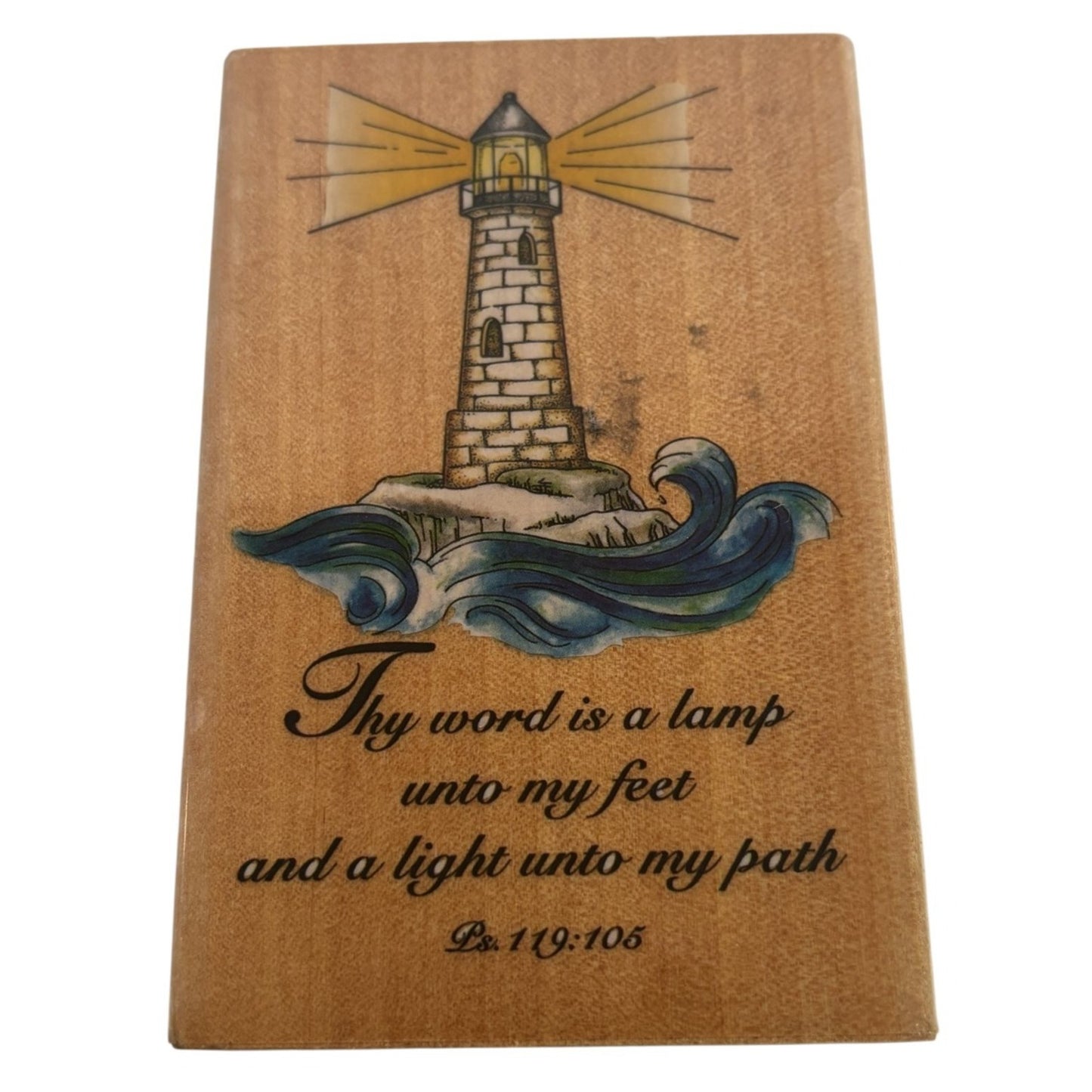 Rubber Stampede Rubber Stamp Thy Word is a Lamp Christian Lighthouse Bible Quote
