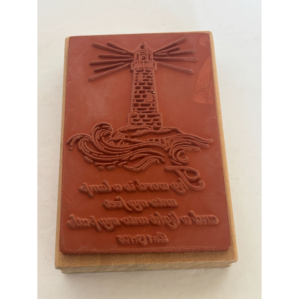 Rubber Stampede Rubber Stamp Thy Word is a Lamp Christian Lighthouse Bible Quote