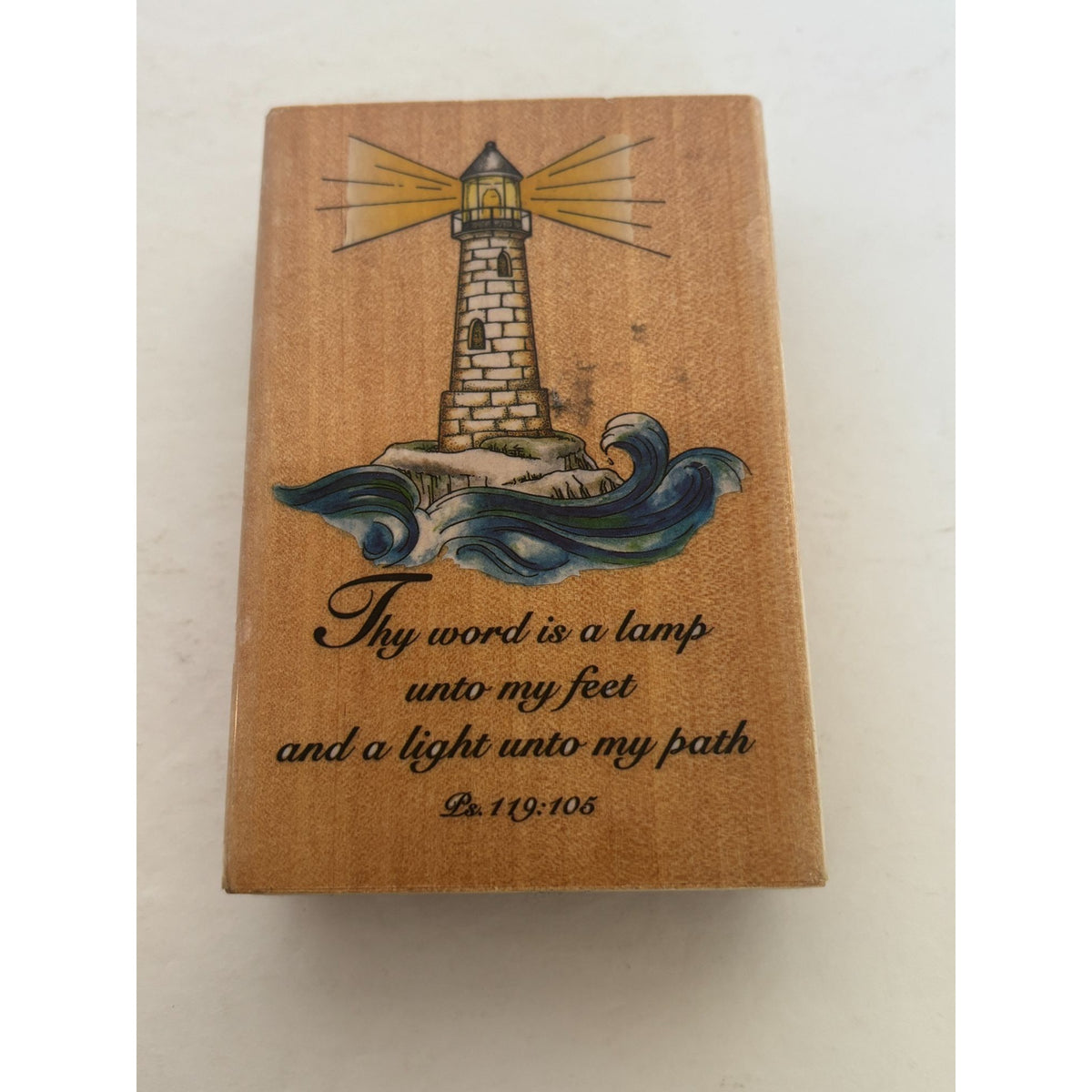 Rubber Stampede Rubber Stamp Thy Word is a Lamp Christian Lighthouse Bible Quote