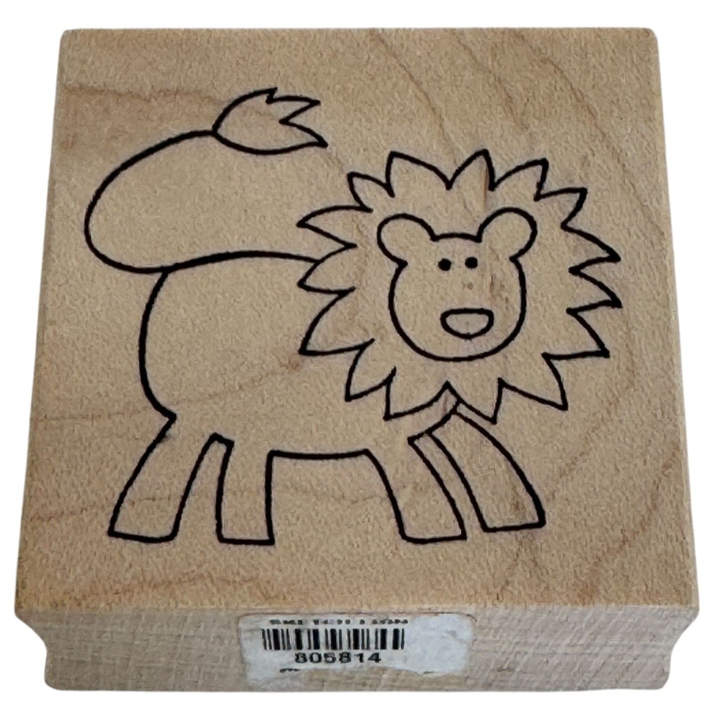 Paper Source Rubber Stamp Sketch Lion Safari Animal Zoo Card Making Kids Craft