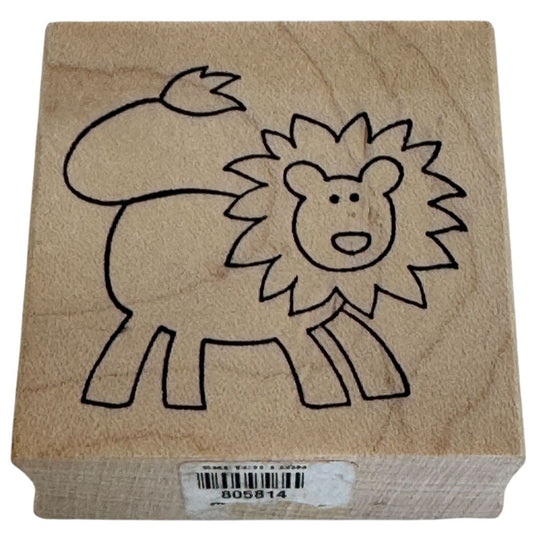 Paper Source Rubber Stamp Sketch Lion Safari Animal Zoo Card Making Kids Craft