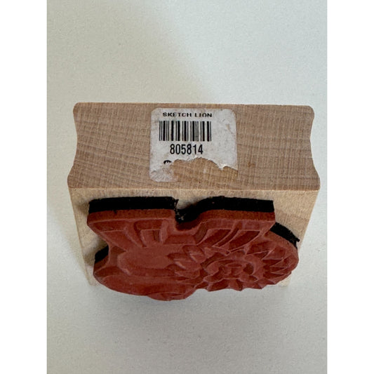 Paper Source Rubber Stamp Sketch Lion Safari Animal Zoo Card Making Kids Craft