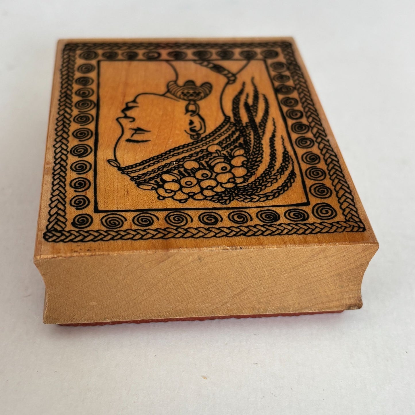 Embossing Arts Rubber Stamp Tribal Beauty African Portrait Woman Lady Art Wood