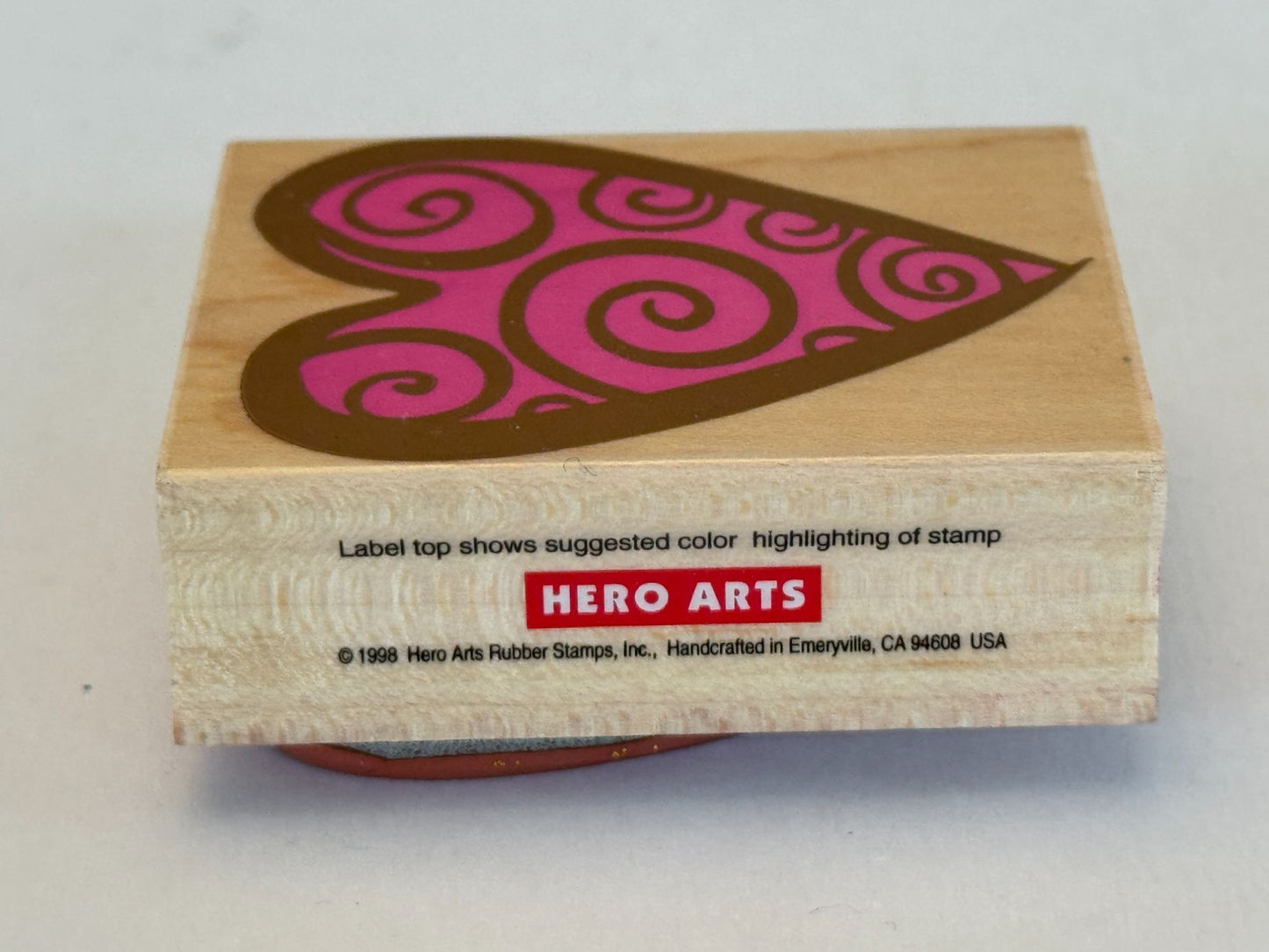 Hero Arts Rubber Stamps Heart Graphics Spiral Dot Plaid Checkerboard Card Making