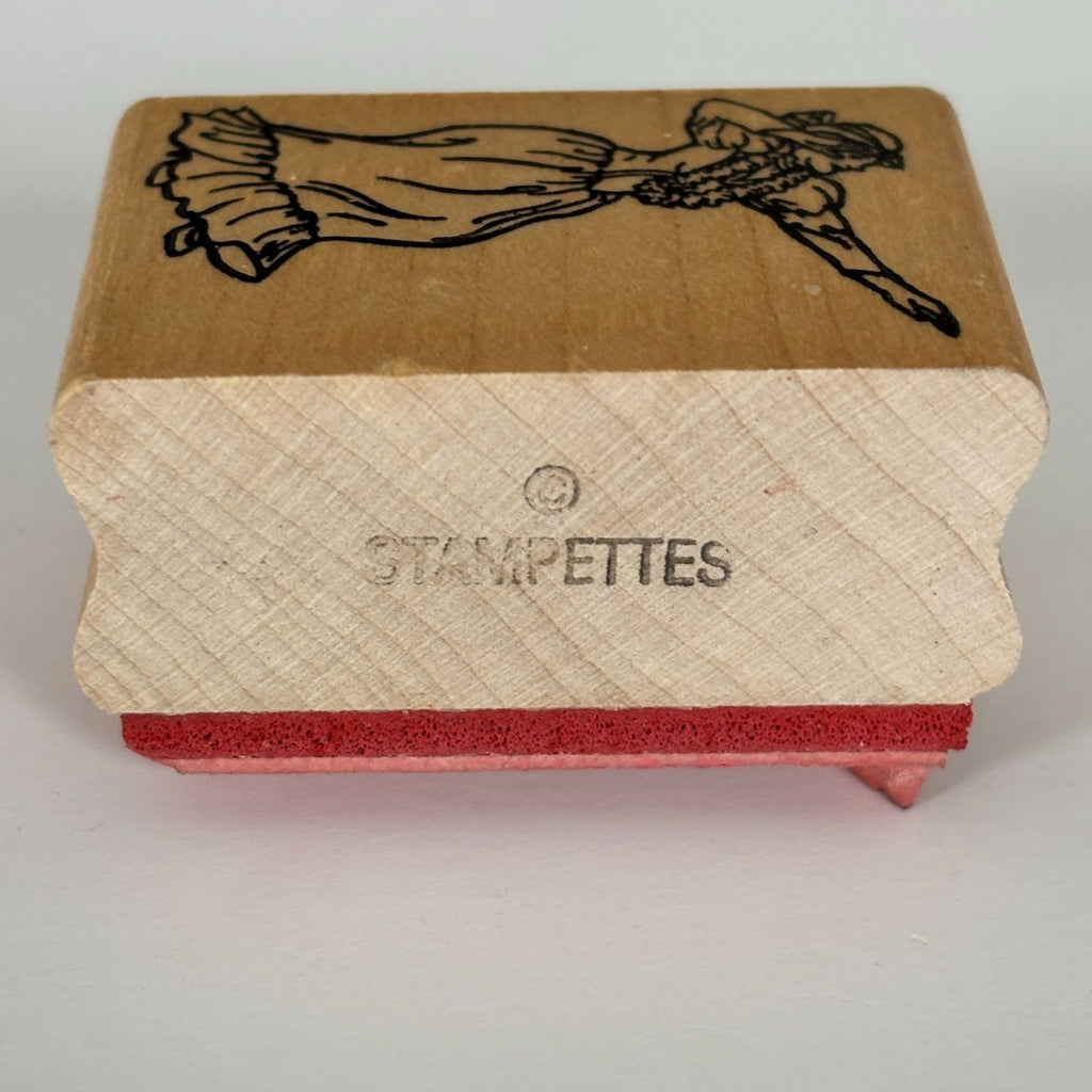 Stampettes Rubber Stamp Hawaiian Hula Dancer Dancing Hawaii Vacation Cardmaking Travel Wood Mounted