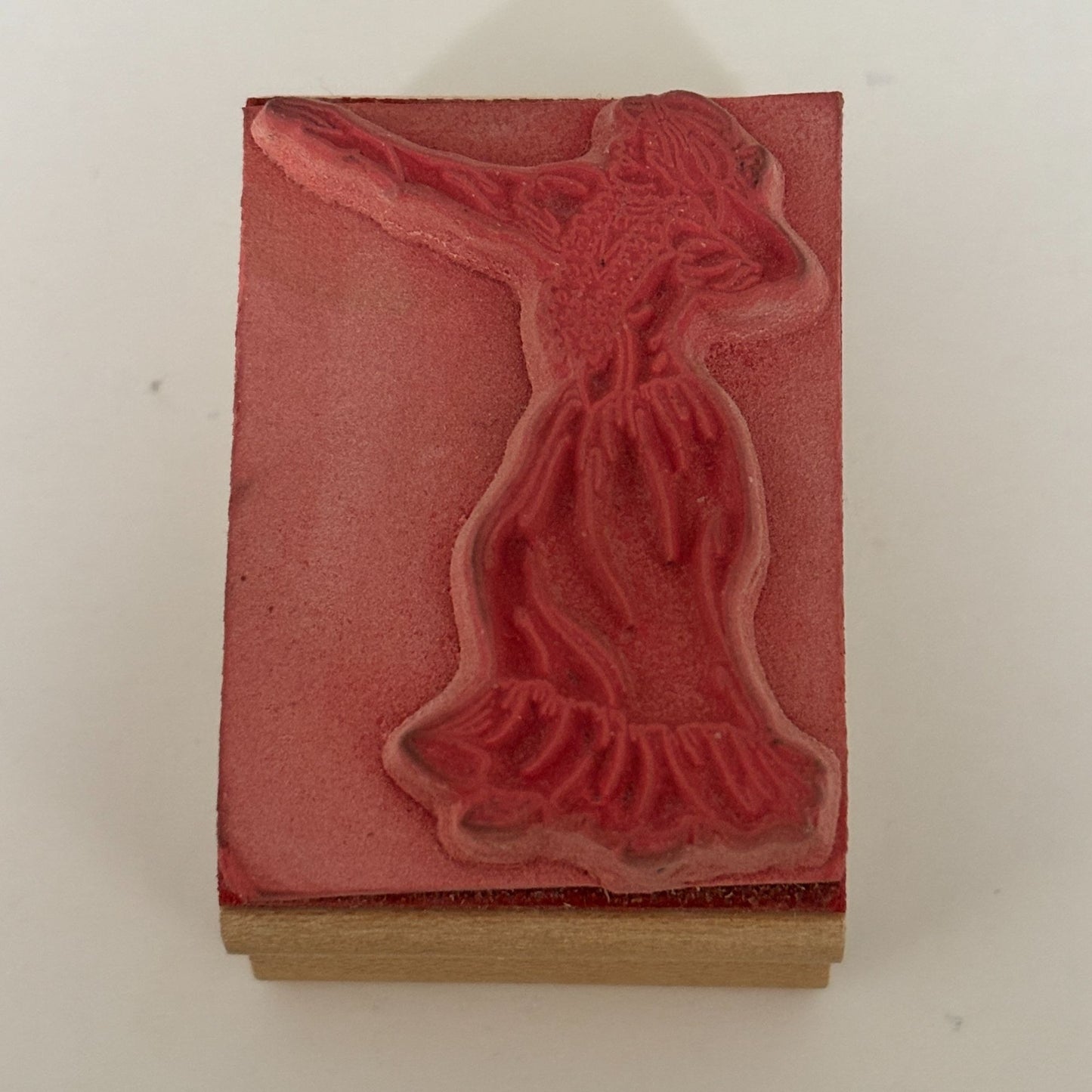 Stampettes Rubber Stamp Hawaiian Hula Dancer Dancing Hawaii Vacation Cardmaking Travel Wood Mounted