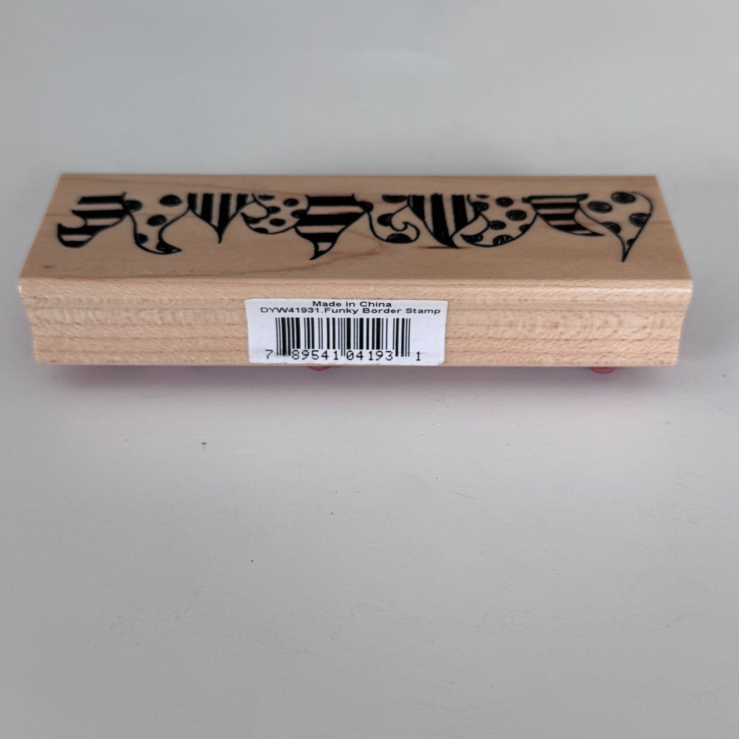 Ranger Dylusions Rubber Stamp Funky Border Abstract Pattern Trim Scrapbook Retro Y2K Craft