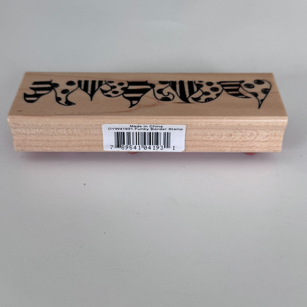 Ranger Dylusions Rubber Stamp Funky Border Abstract Pattern Trim Scrapbook Retro Y2K Craft