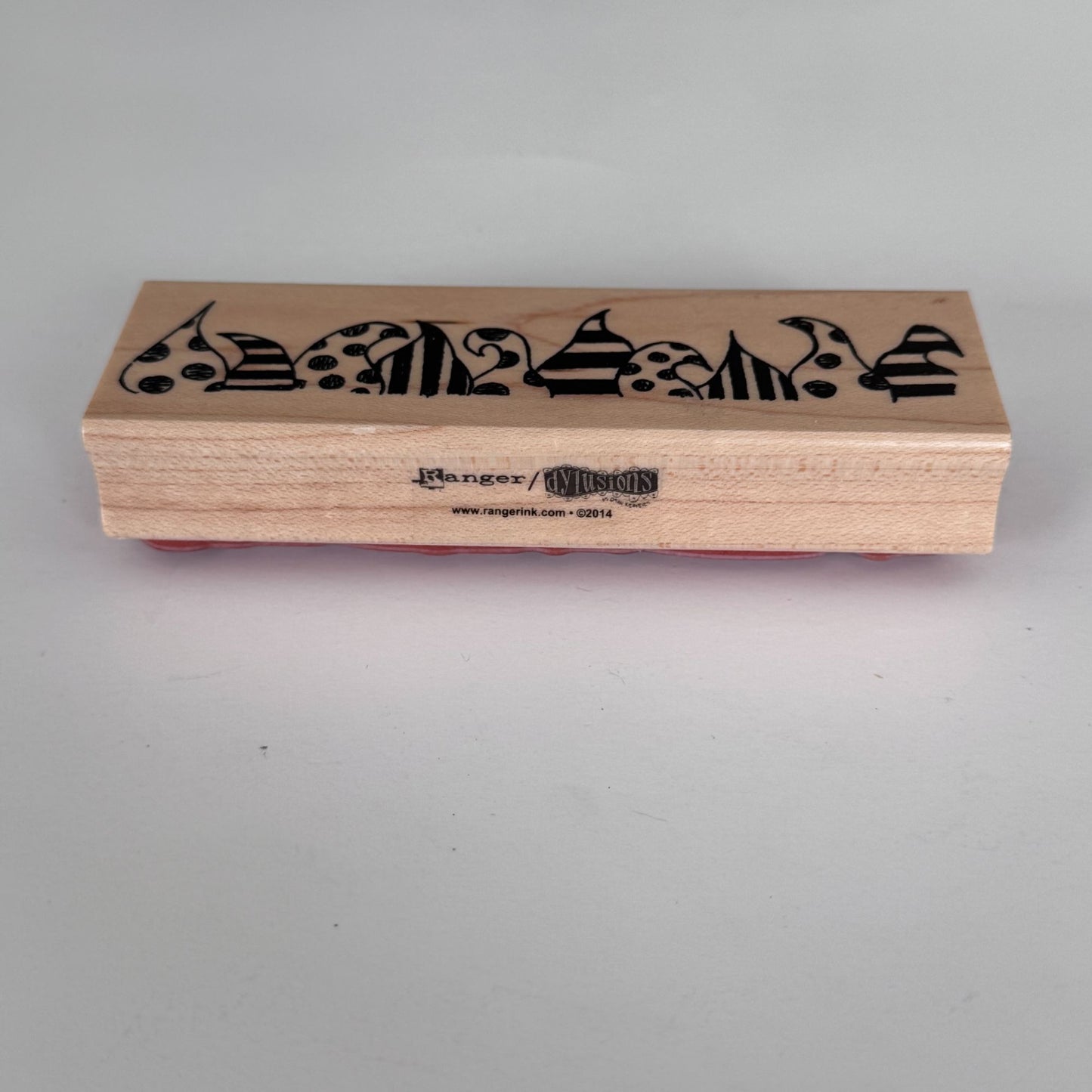 Ranger Dylusions Rubber Stamp Funky Border Abstract Pattern Trim Scrapbook Retro Y2K Craft