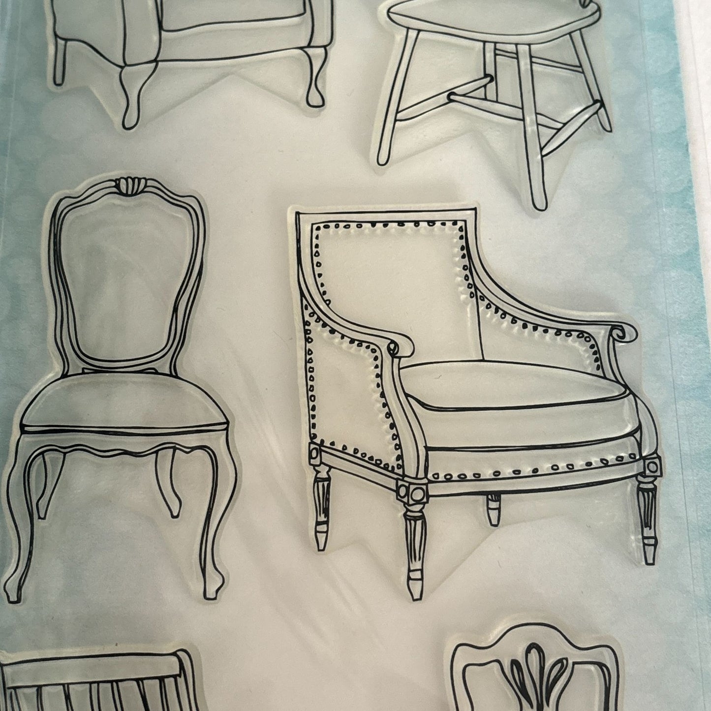 Claudine Hellmuth Studio Clear Stamps Chairs Furniture Stampers Anonymous Craft Rocking Chair Cardmaking