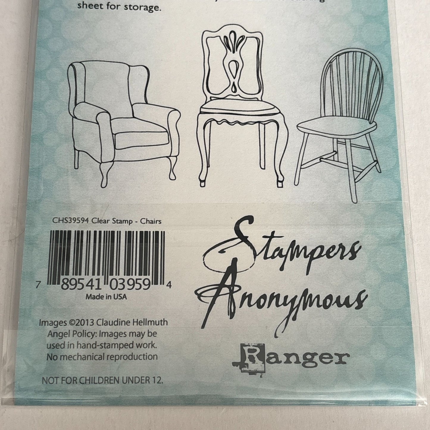 Claudine Hellmuth Studio Clear Stamps Chairs Furniture Stampers Anonymous Craft Rocking Chair Cardmaking