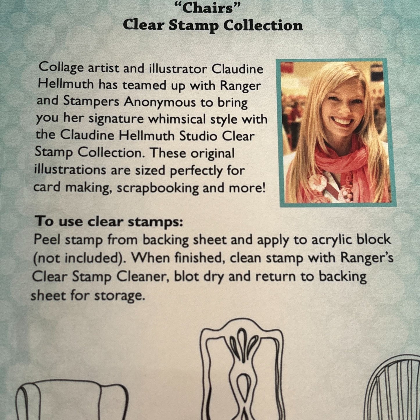 Claudine Hellmuth Studio Clear Stamps Chairs Furniture Stampers Anonymous Craft Rocking Chair Cardmaking