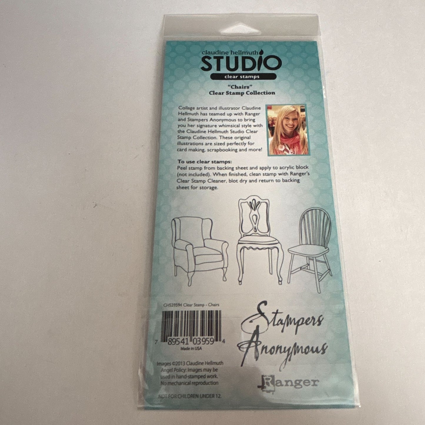 Claudine Hellmuth Studio Clear Stamps Chairs Furniture Stampers Anonymous Craft Rocking Chair Cardmaking