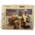 McCalls Sewing Pattern 8134 Santa Mrs Claus Elf Snowman Reindeer 80s Hugachum Uncut