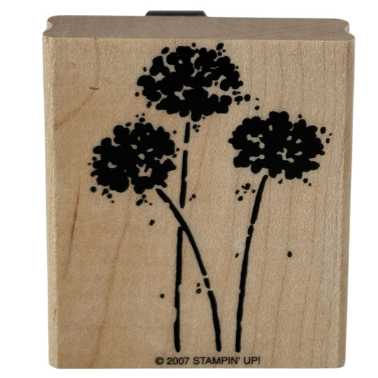 Stampin Up Rubber Stamp Flowers Floral Silhouette Garden Scrapbooking Cardmaking