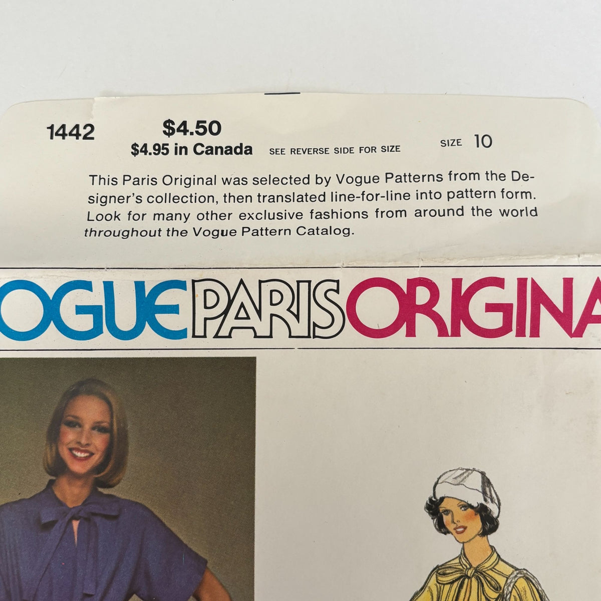 Vogue Sewing Pattern 1442 Paris Original Givenchy 1970s Dress Tunic Pants 10 UC