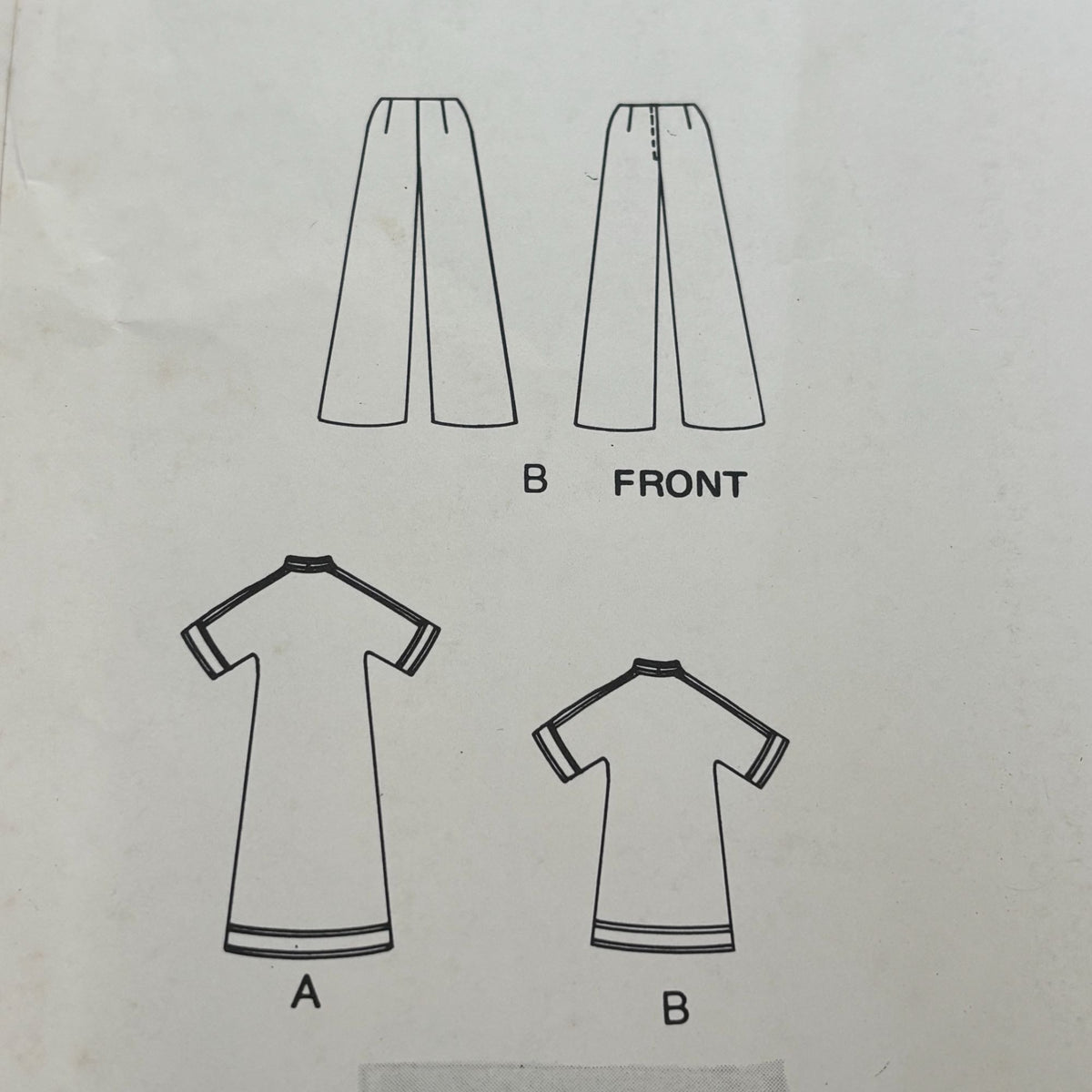 Vogue Sewing Pattern 1442 Paris Original Givenchy 1970s Dress Tunic Pants 10 UC