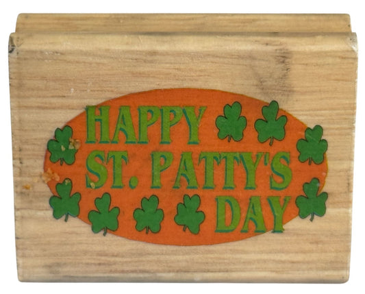 Canadian Maple Collections Rubber Stamp Happy St Pattys Day Saint Patrick Card