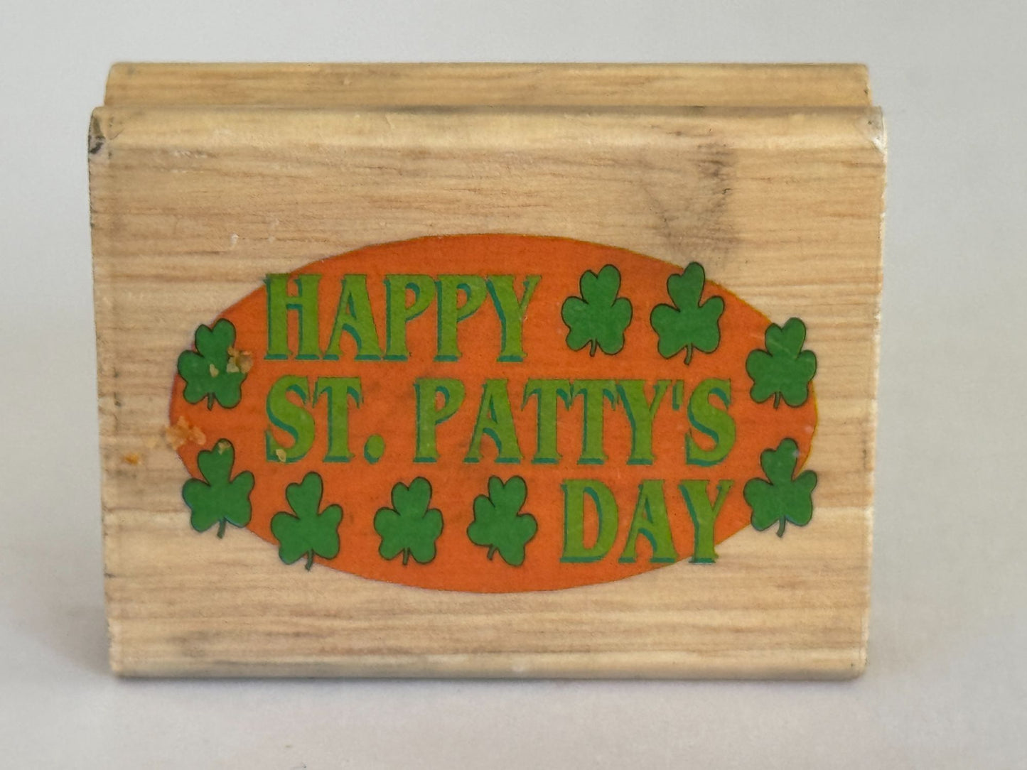 Canadian Maple Collections Rubber Stamp Happy St Pattys Day Saint Patrick Card