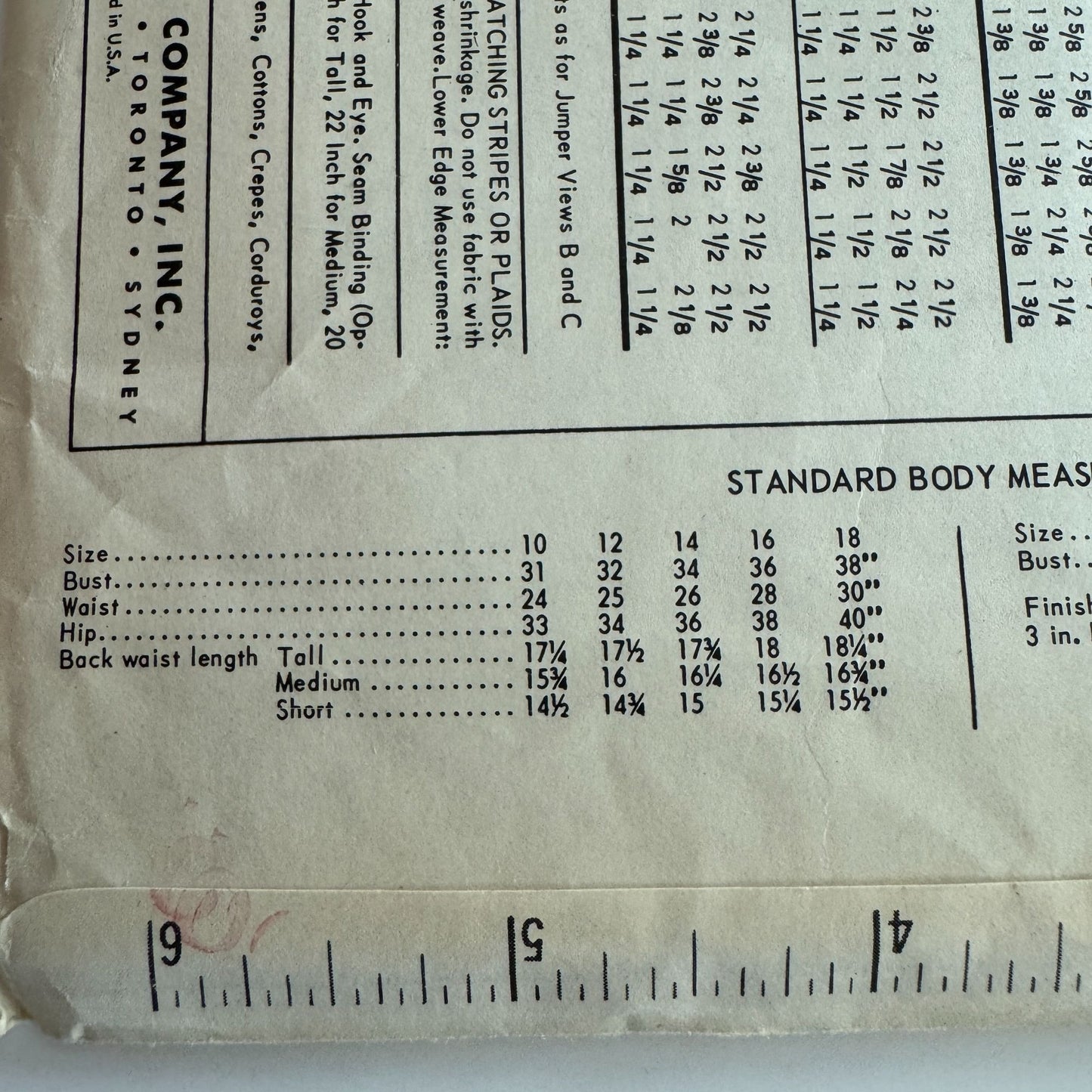 Butterick Sewing Pattern 3114 Womens Proportioned Jumper 16 Bust 36 Vintage UC