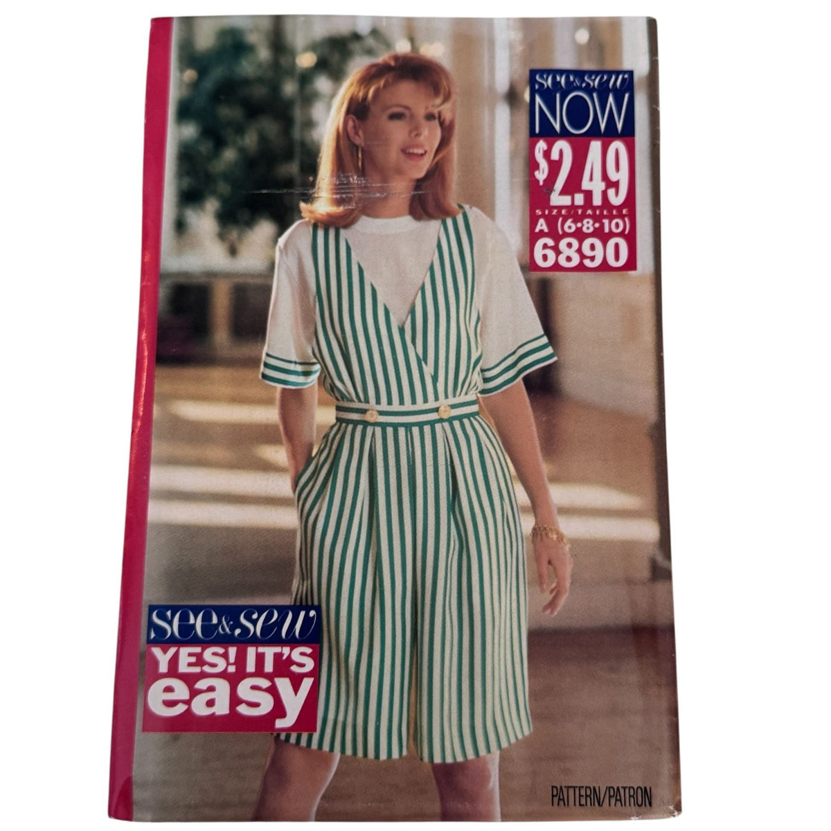 Butterick Sewing Pattern 6890 Summer Top and Culotte Dress Easy 90s 6-10 Uncut Vintage