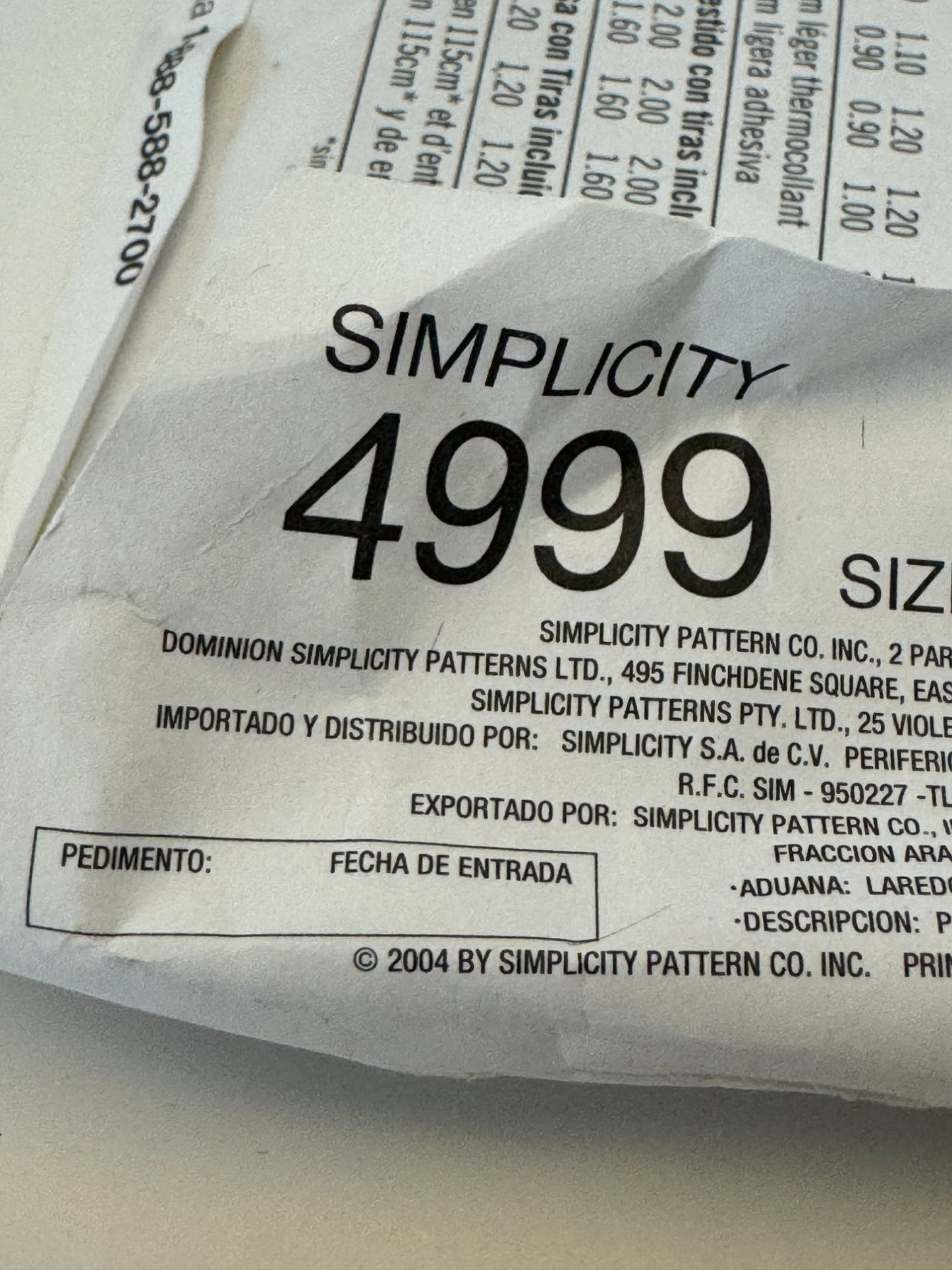 Simplicity Sewing Pattern 4999 Easy to Sew Pants Shorts Dress Top Outfit 12-18