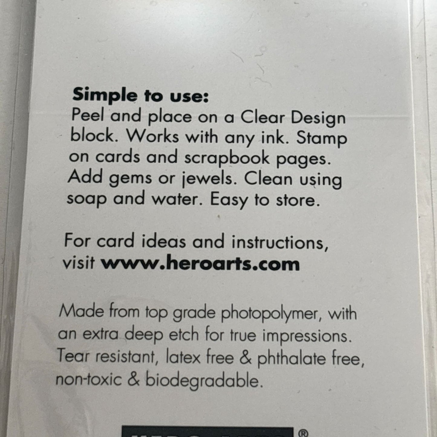 Hero Arts Sparkle Clear Hello Tree Stamps With Gem Embellishments For Scrapbooking & Cardmaking Photopolymer