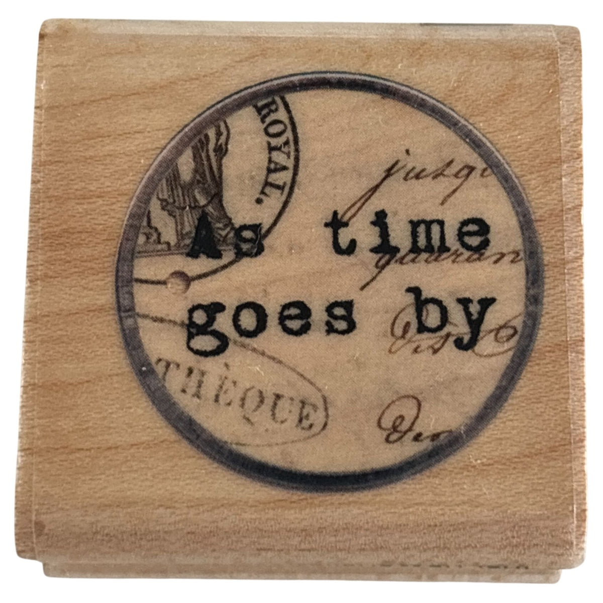 Inkadinkado Rubber Stamp As Time Goes By Birthday Card Making Words Sentiment Lifes Journey